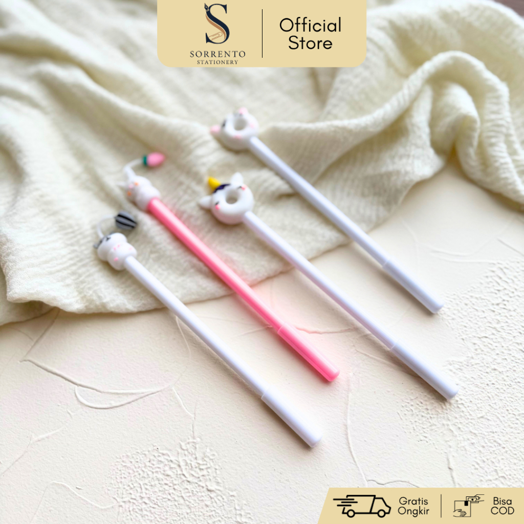 

Pulpen Gel Karakter Hewan Lucu 3D dan Karakter Donat