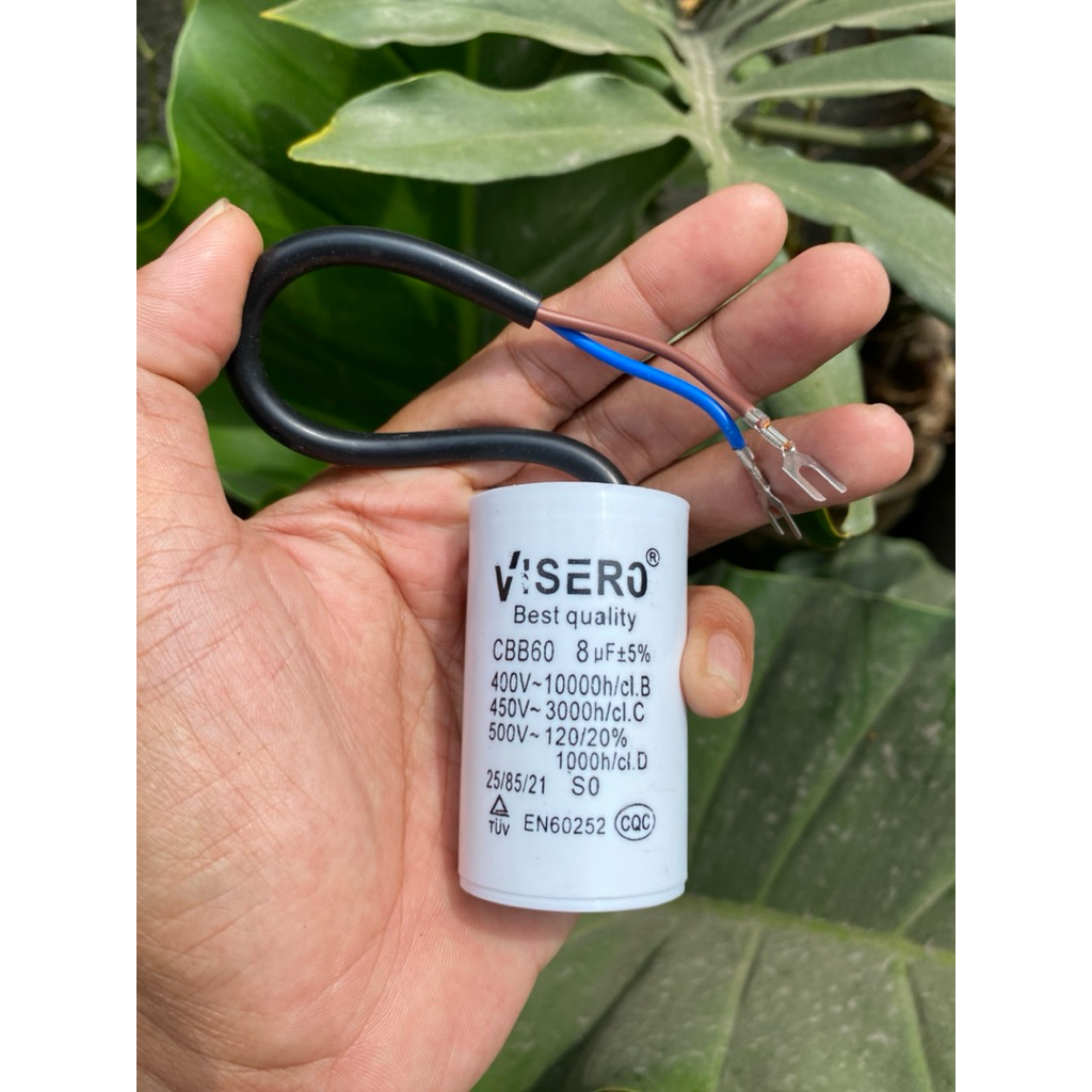 kapasitor pompa air mesin cuci 8uf cbb60 capasitor