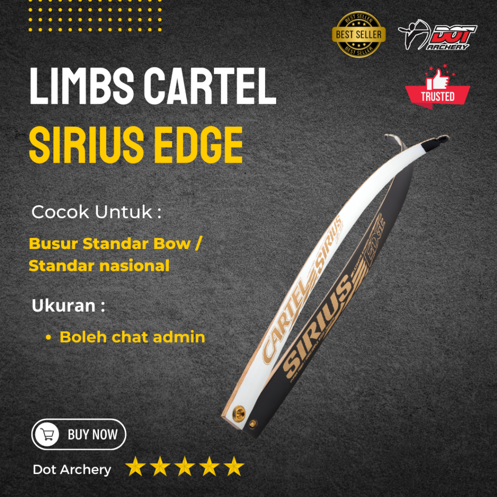 LImbs Busur Panahan Standar Bow | Limbs Cartel Sirius Edge | Pemula & Pro | Original Bergaransi