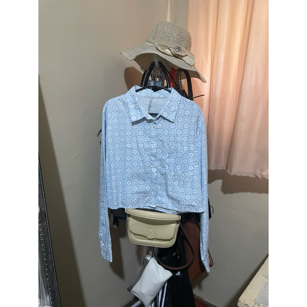 NEW bukan preloved kemeja colorbox baby blue