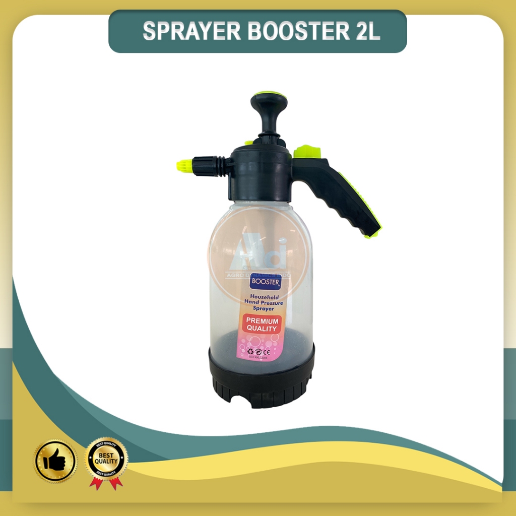 Hand Sprayer Transparan Booster ukuran 2 Ltr Alat Semprot Transparan untuk Burung Bunga dan Tanaman.