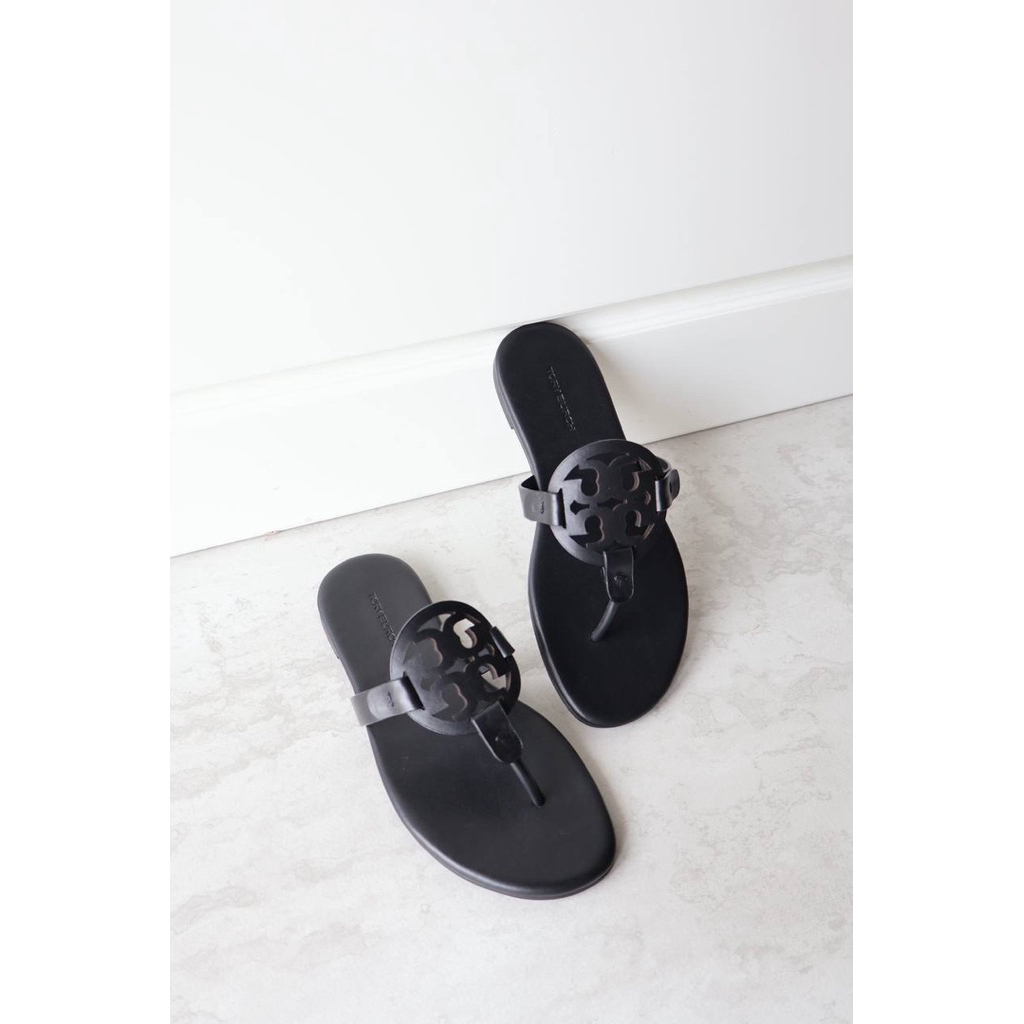 TORY BURCH MILLER THONG SANDAL ALL BLACK