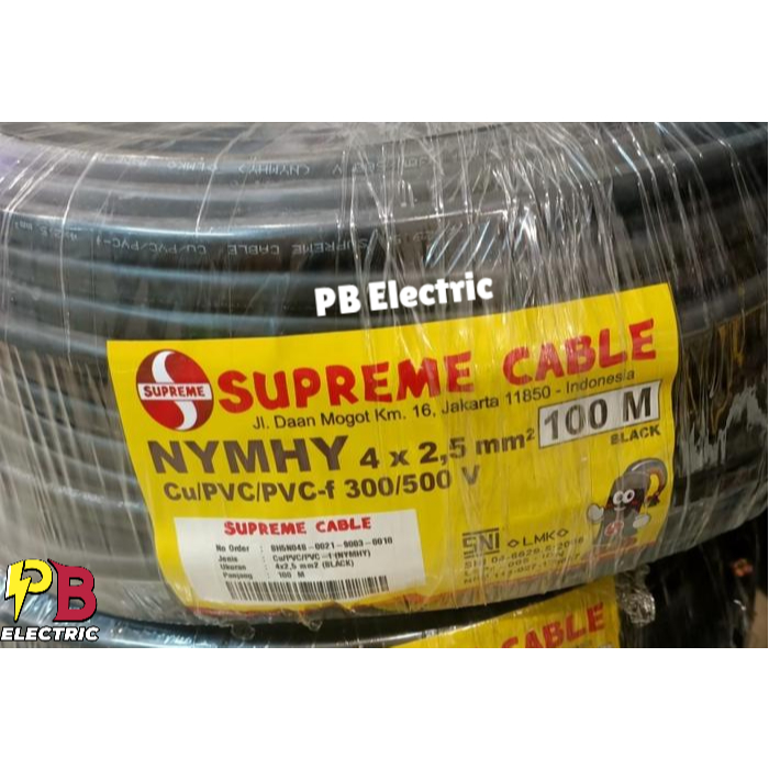 Kabel NYYHY 4 x 2.5 mm Merk Supreme / Kabel NYMHY 4x2.5mm Supreme / NYMHY 4 x 2.5 Supreme / Supreme 