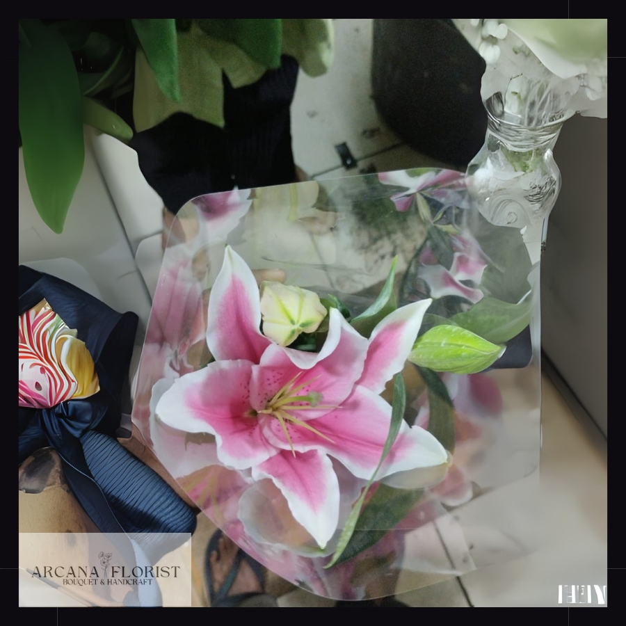 Bunga Potong Lily Casablanca Asli Fresh 1 tangkai Bunga