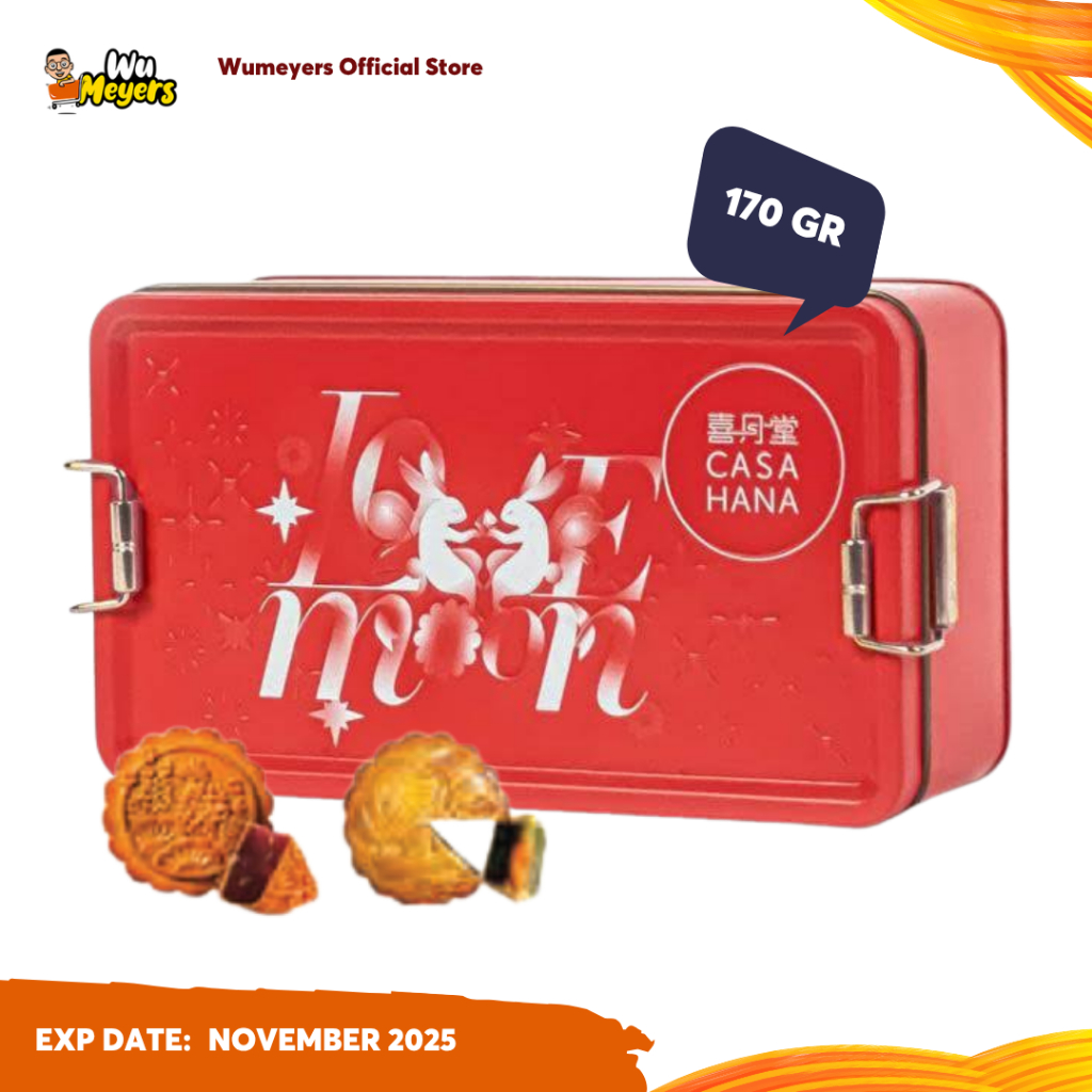 

CASAHANA Love Moon For Two Red Mooncake 2x170gr – Red Bean & Red Bean | Kue Bulan Premium Hampers