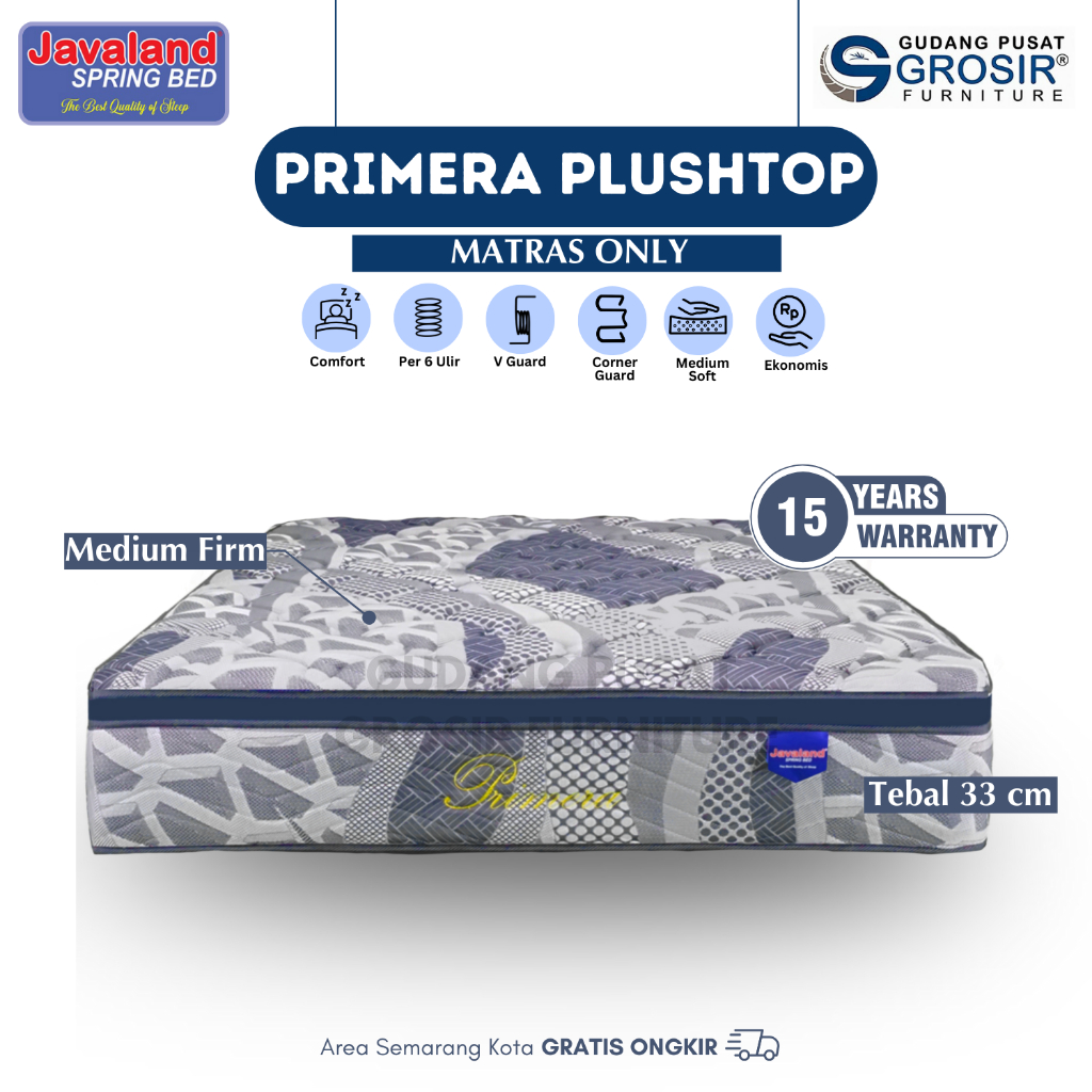 JAVALAND SPRINGBED PRIMERA PLUSHTOP MATRAS ONLY