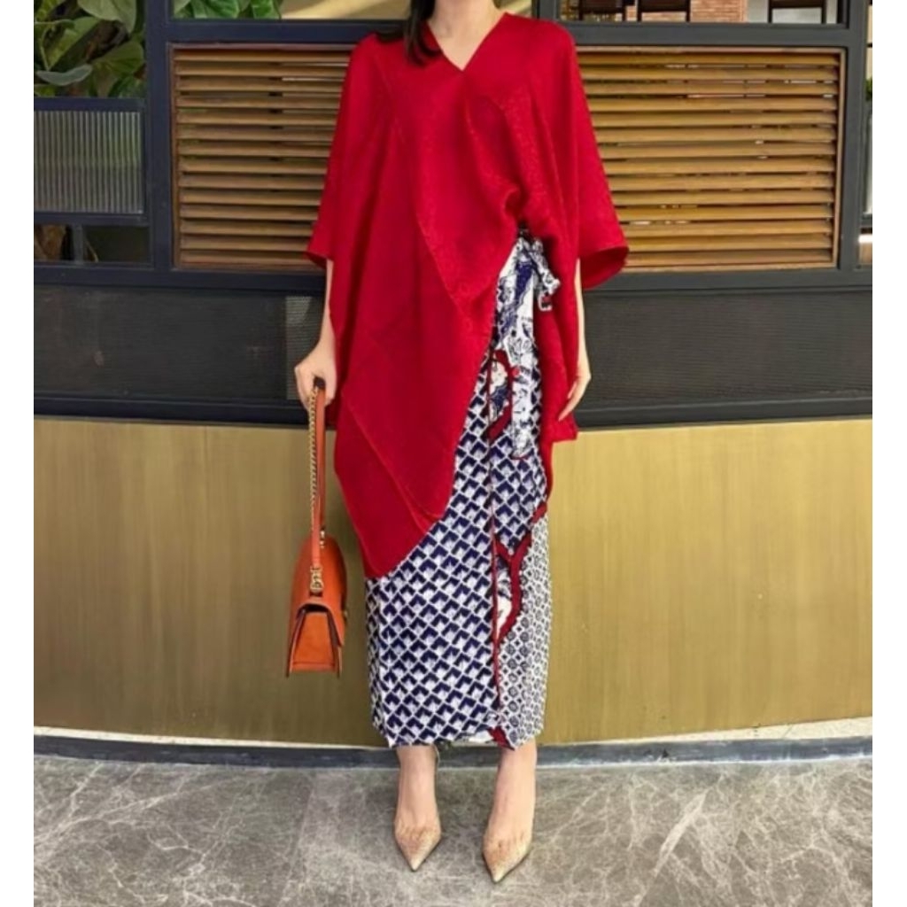 Kaftan Tunik Aruna Dobi | Aruna Dobi | Kaftan Aruna Dobi| Bahan Dobi | Hanya Atasan