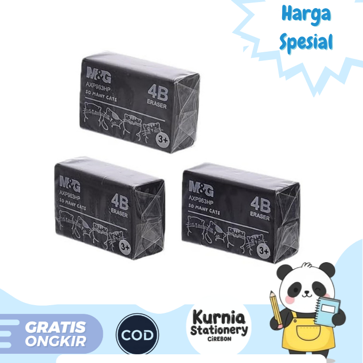 

M&G AXP963HN Penghapus Hitam 4B So Many Cats Black Eraser (satuan)