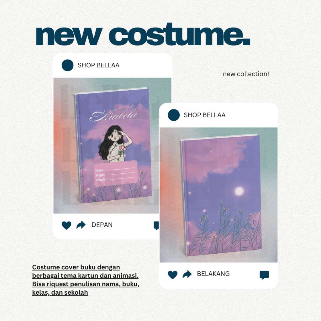 

COSTUME COVER BUKU LUCU & UNIK UNTUK ANAK - PAUD, SD, SMP, SMA (bagian 4 #7)