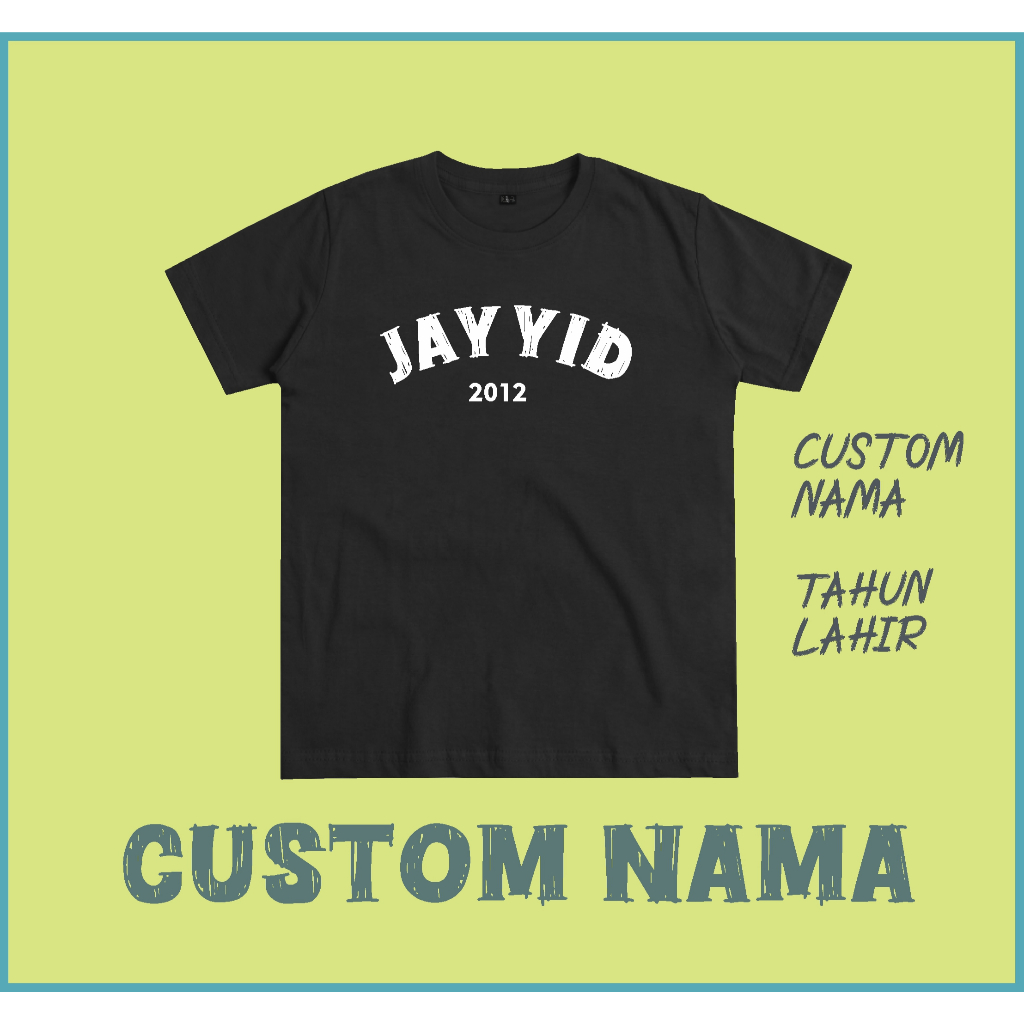 CUSTOM NAMA - STIKER DTF - SABLON SETRIKA