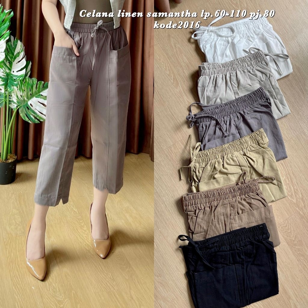 celana linen samanta 7/8