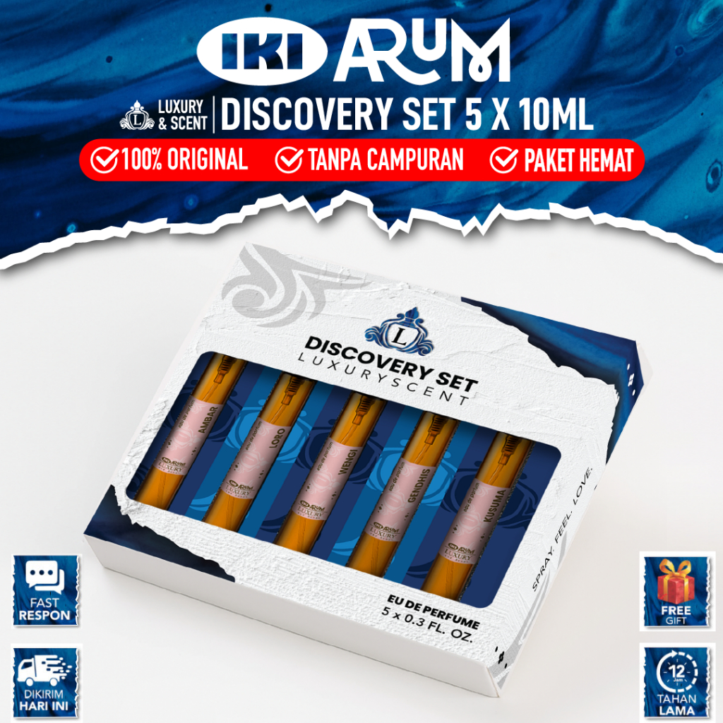 IKI ARUM DISCOVERY SET DECANT (PROMO BUNDLING) Parfum IKI ARUM Best Seller 10ml x 5pcs  / Minyak Wan