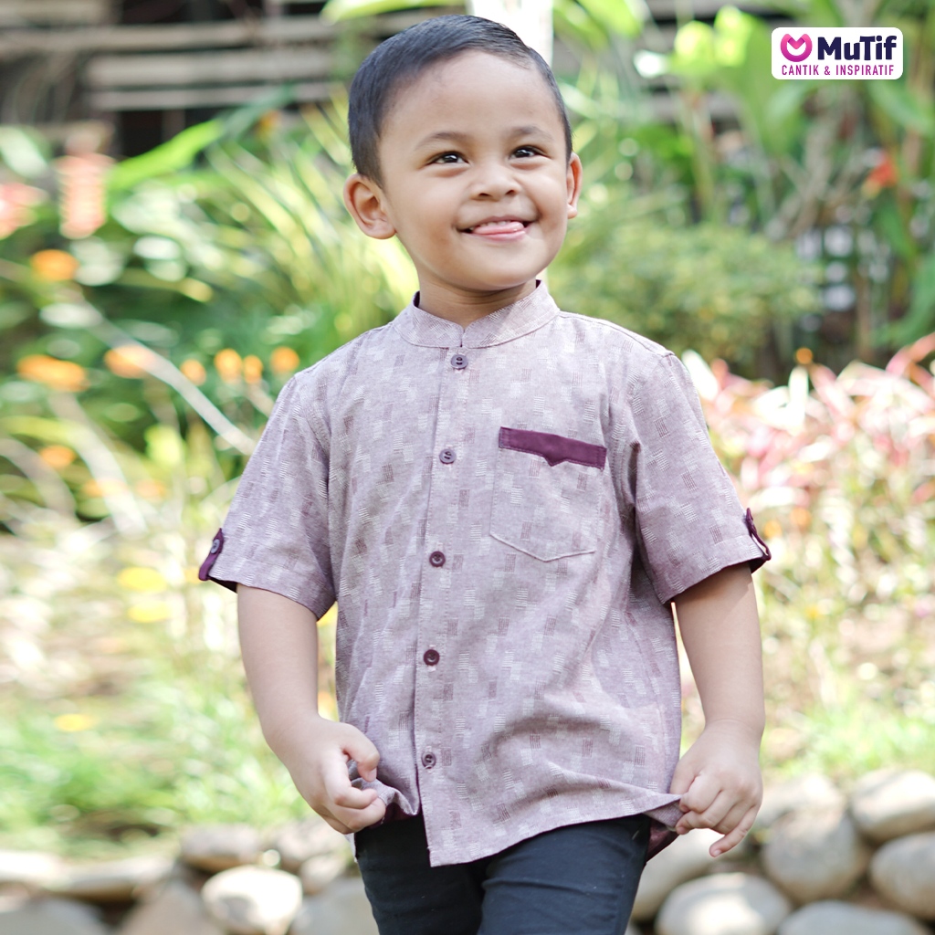 MUTIF Koko Anak Azriel Navy Maroon