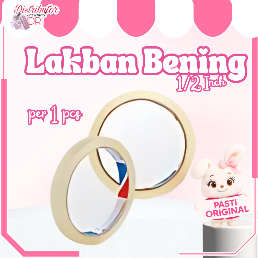

Lakban Bening 1/2 Inch isolasi selotip 1/2 / Distributor Cream Ori