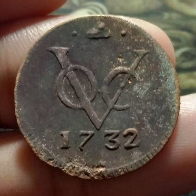 koleksi koin kuno voc 1732 gelderland mintmark hill