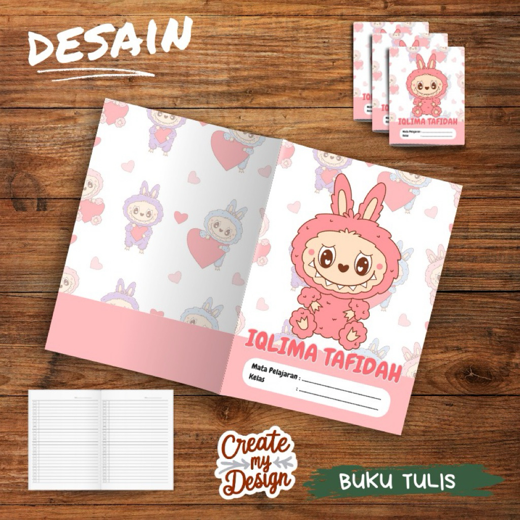 

Buku Tulis Custom edisi Boneka Labubu