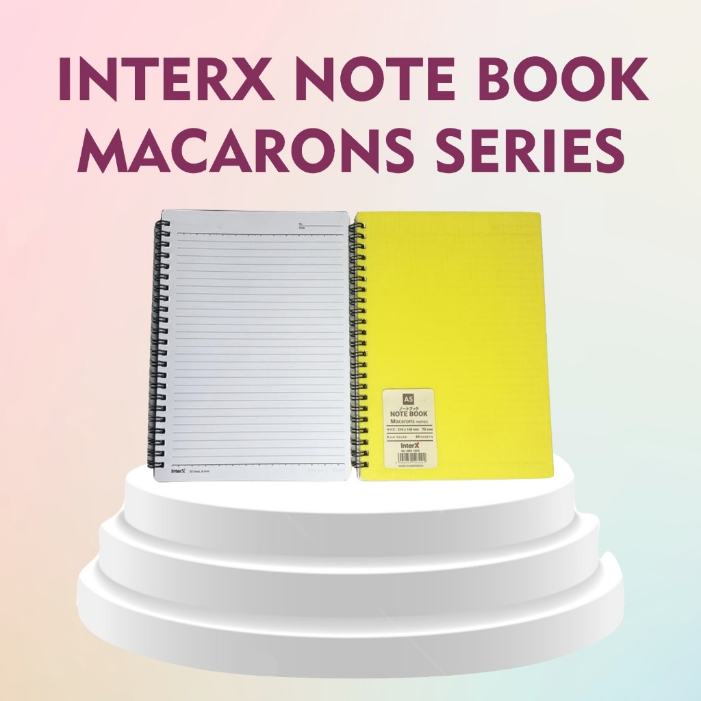 

INTER-X NOTEBOOK MACARONS A5 WARNA/INTERX NOTE BOOK A5 MACARONS (NBX-10A5)/