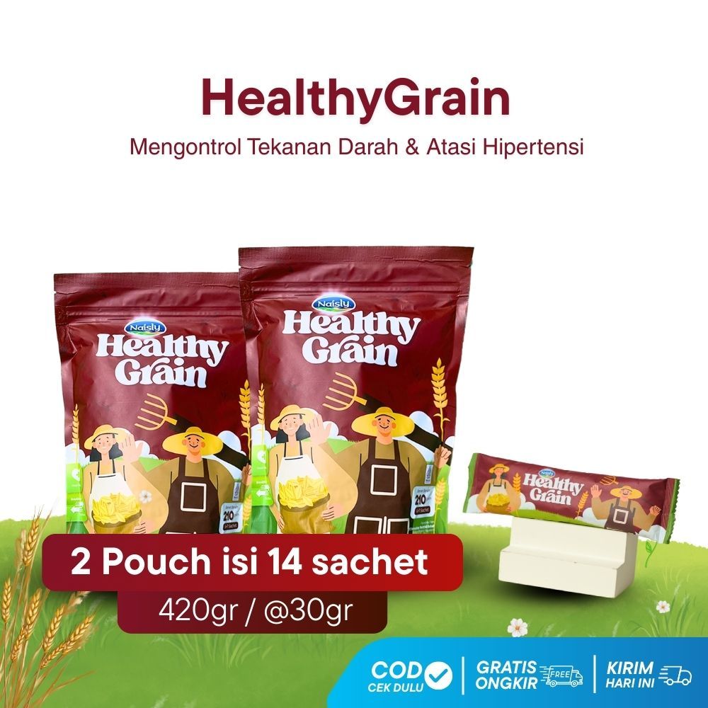 

HealthyGrain Minuman Multigrain Oat - Paket 2 Pouch - Bantu Stabilkan Hipertensi