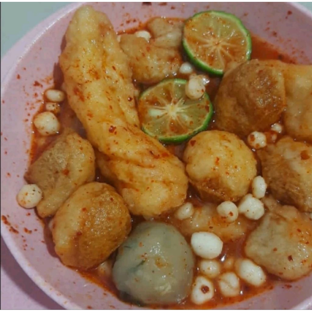 

bakso aci ayam suwir + keju lengkap