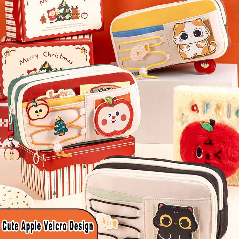 

Tas Pensil Berlapis-Lapis dengan Kapasitas Besar untuk Perlengkapan Sekolah dan Alat Tulis, Tas Pensil Imut untuk Perempuan