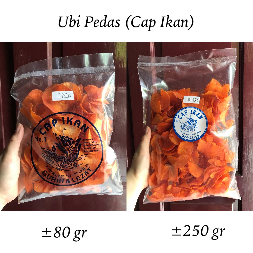 

Kerupuk / Keripik Cap Ikan 250 Gr (Ubi Pedas - Makaroni - Mie Lidi - Seblak) HALAL