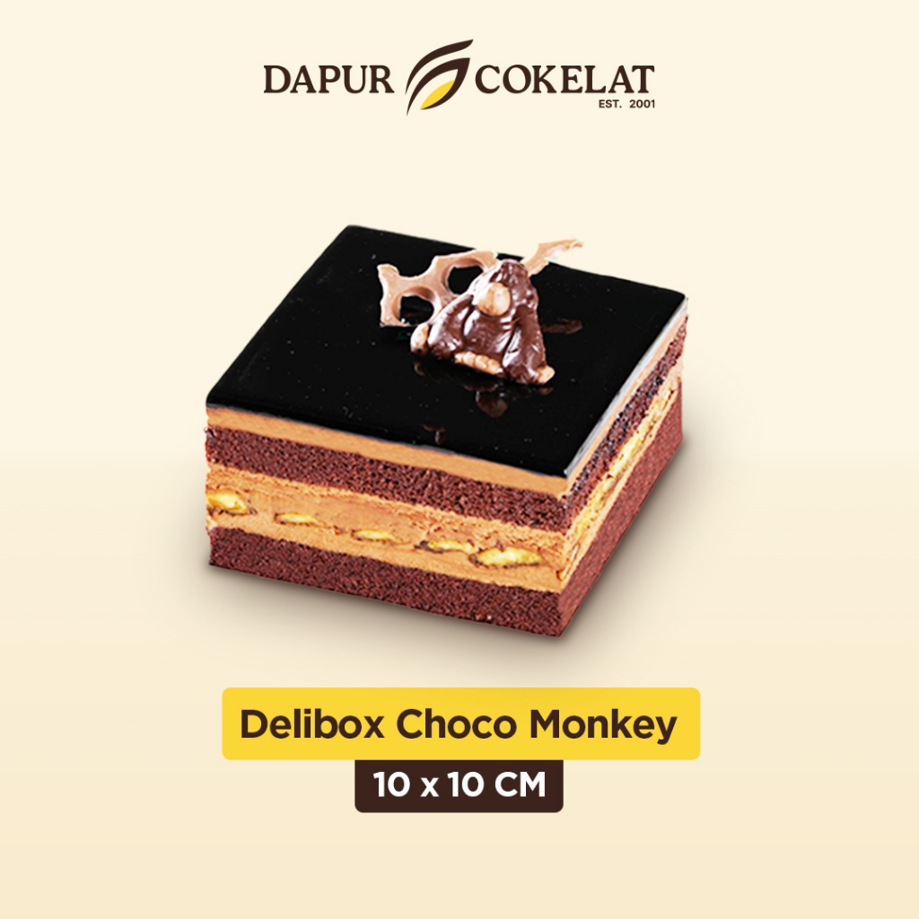 

DAPUR COKELAT - Delibox Choco Monkey Cake 10x10 | Kue Cokelat untuk Semua Moment dengan Isian Pisang yang Manis Unik