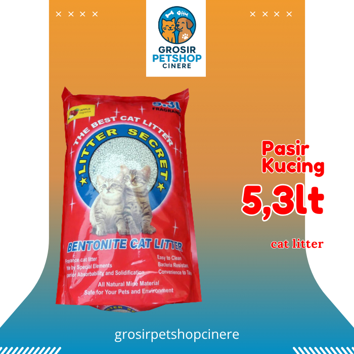 Pasir Bentonite Cat Litter Secret 5.3 Liter