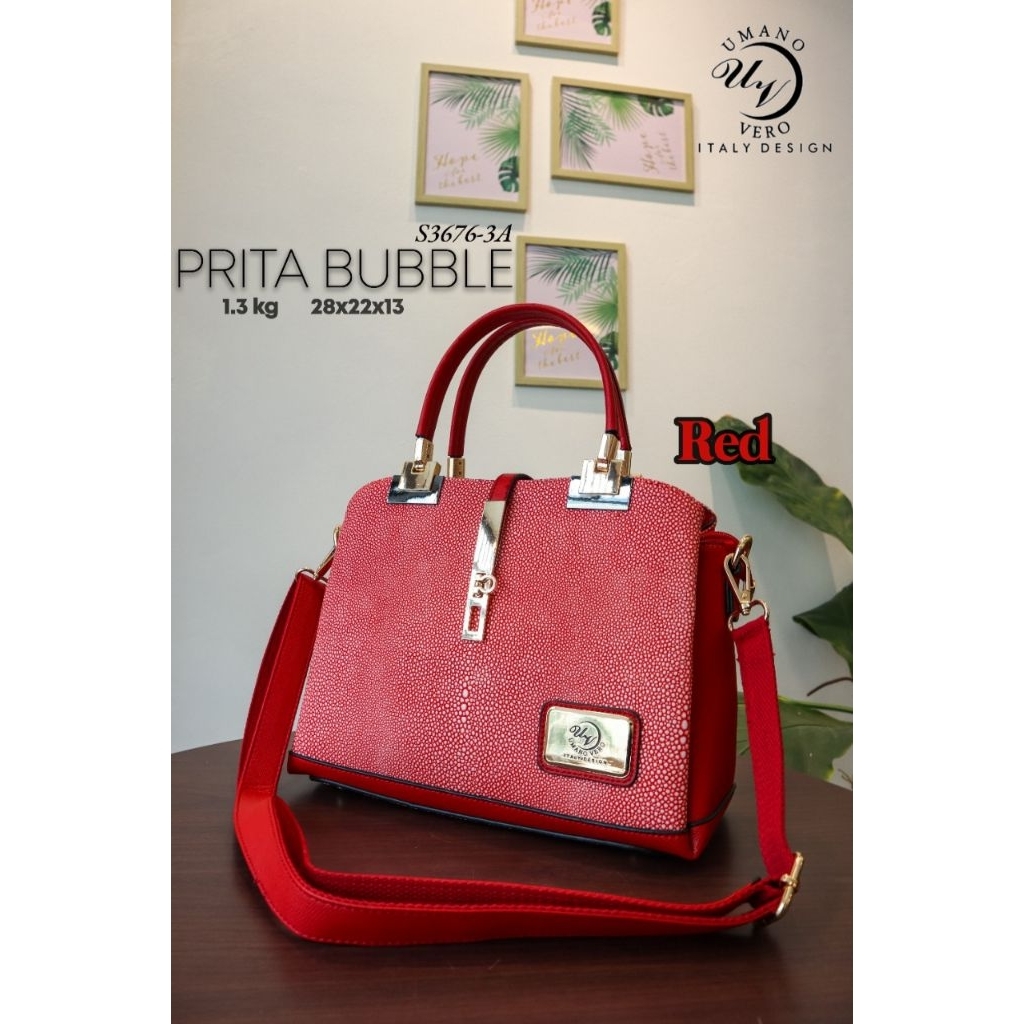 TAS UMANO VERO PRITA BUBBLE S3676-3 TAS PESTA TAS MEWAH TAS ELEGANT TAS CANTIK TAS KANTOR TAS KEKINI