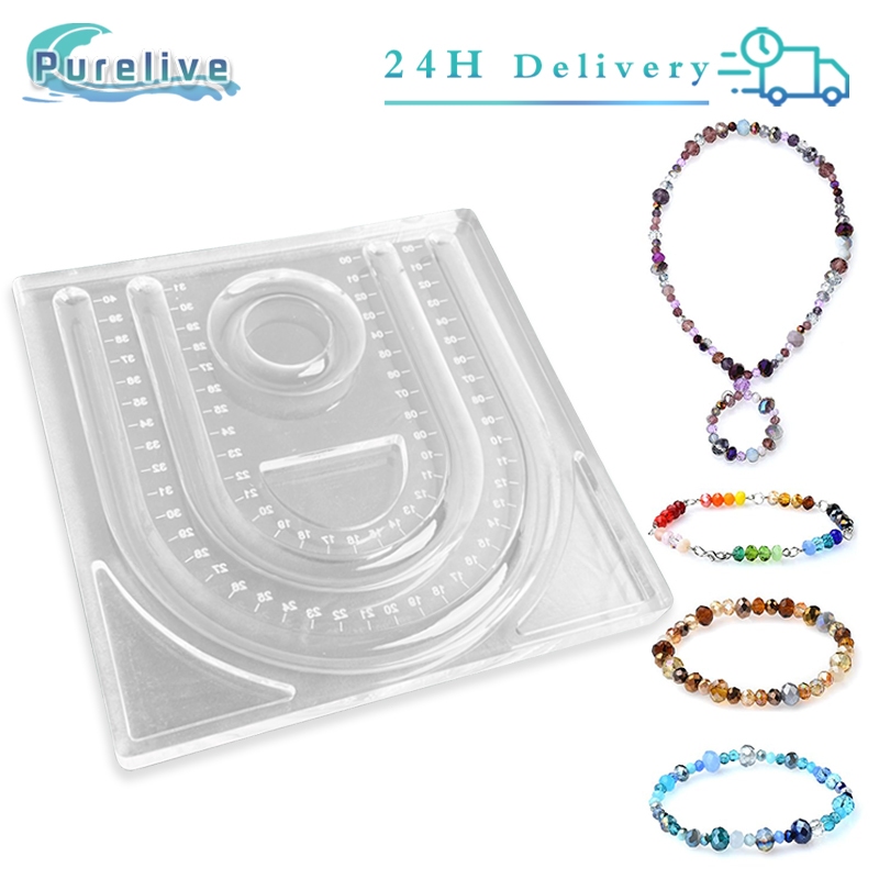 

19*19cm Papan Desain Kalung Manik Papan Beads Akrilik Beading Board Manik