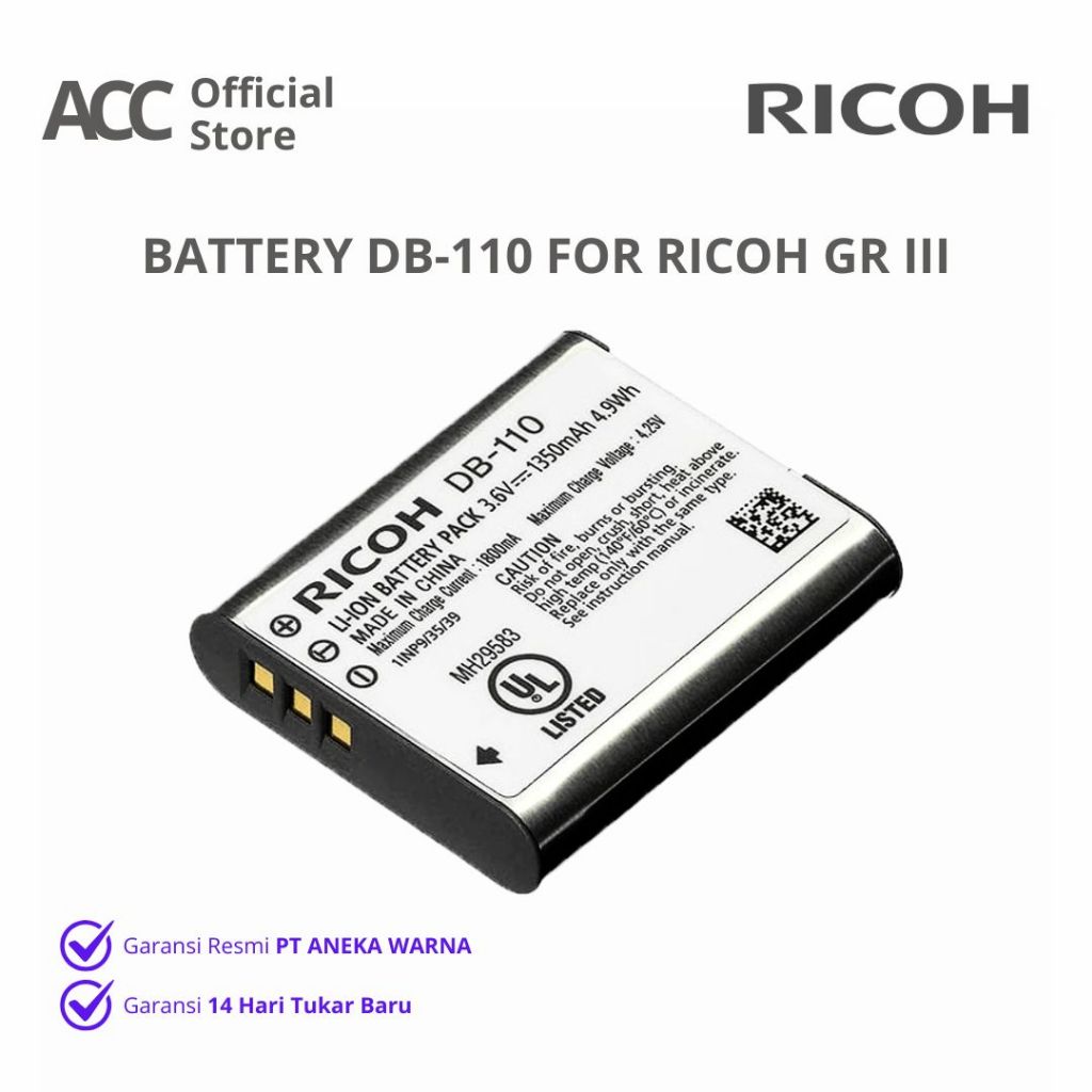 Ricoh DB-110 Battery For RICOH GR III dan III X