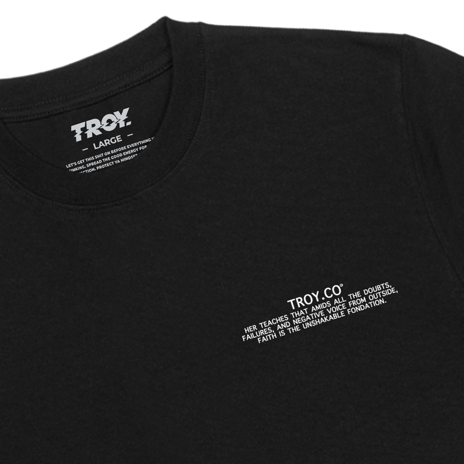 Troy Company Tshirt Black Unshakable - Kaos Lengan Pendek Kaos Hitam MTD 3250