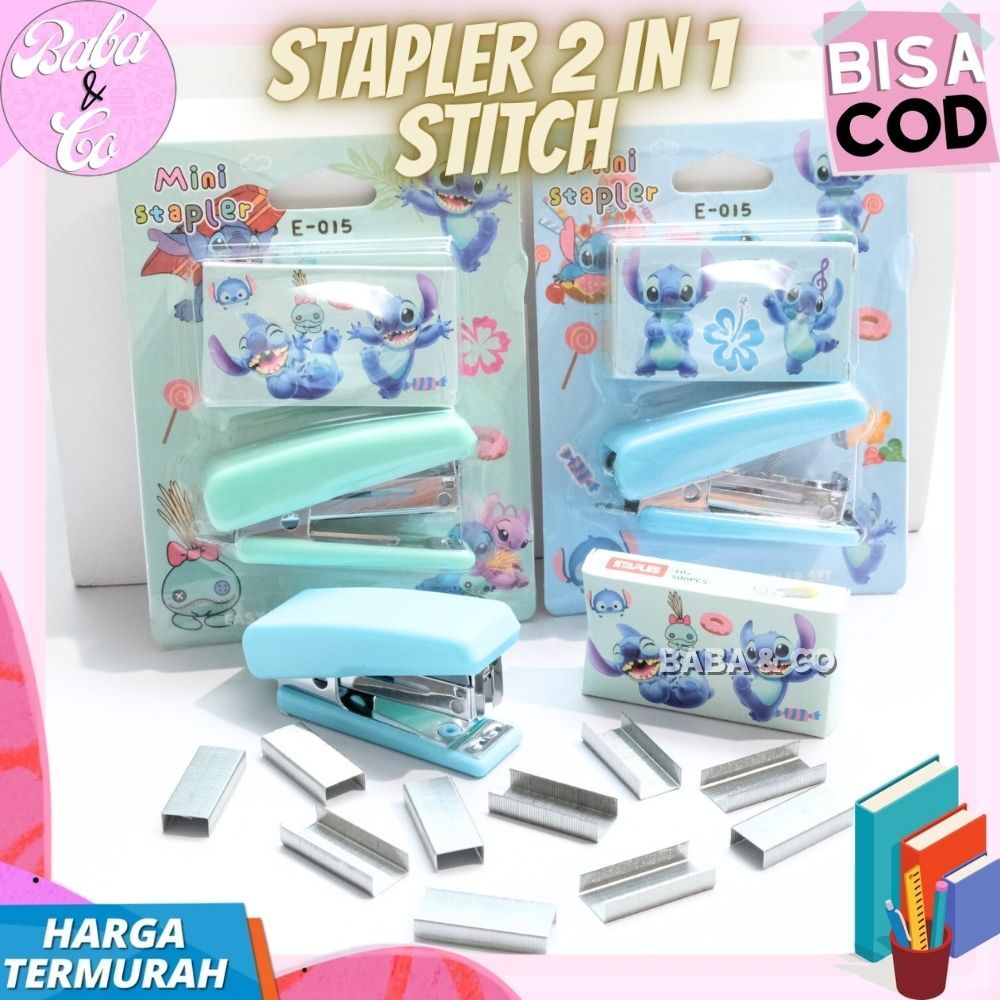 

STAPLES STITCH 2 IN 1 STAPLER SET FREE ISI STAPLES CEKREKAN STAPLES MOTIF STITCH STAPLER MINI MOTIF STITCH BIRU LUCU TERMURAH