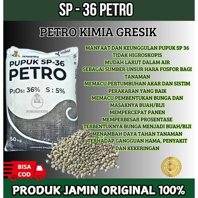 PUPUK SP-36 PETRO 1KG ORIGINAL SP 36 PETROKIMIA GRESIK KEMASAN REPACK