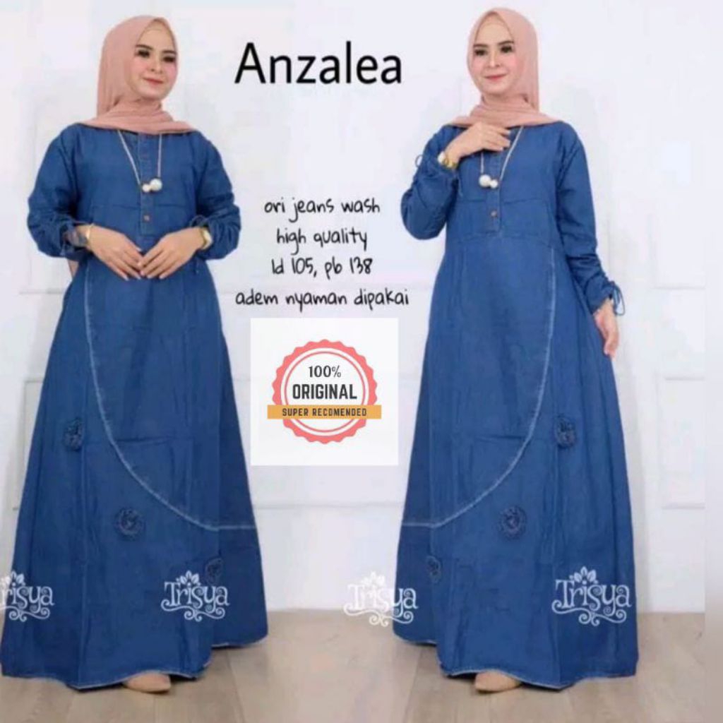 RAIRA GAMIS COUPLE IBU & ANAK BAHAN JEANS DENIM LEMBUT
