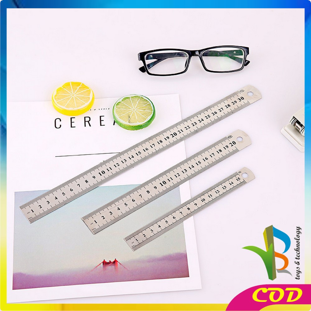 

EC RB-A107 Penggaris Besi 30CM Stainless Steel Ruler / Penggaris Serbaguna Perlengkapan Sekolah / Mistar Besi Alat Ukur Multifungsi