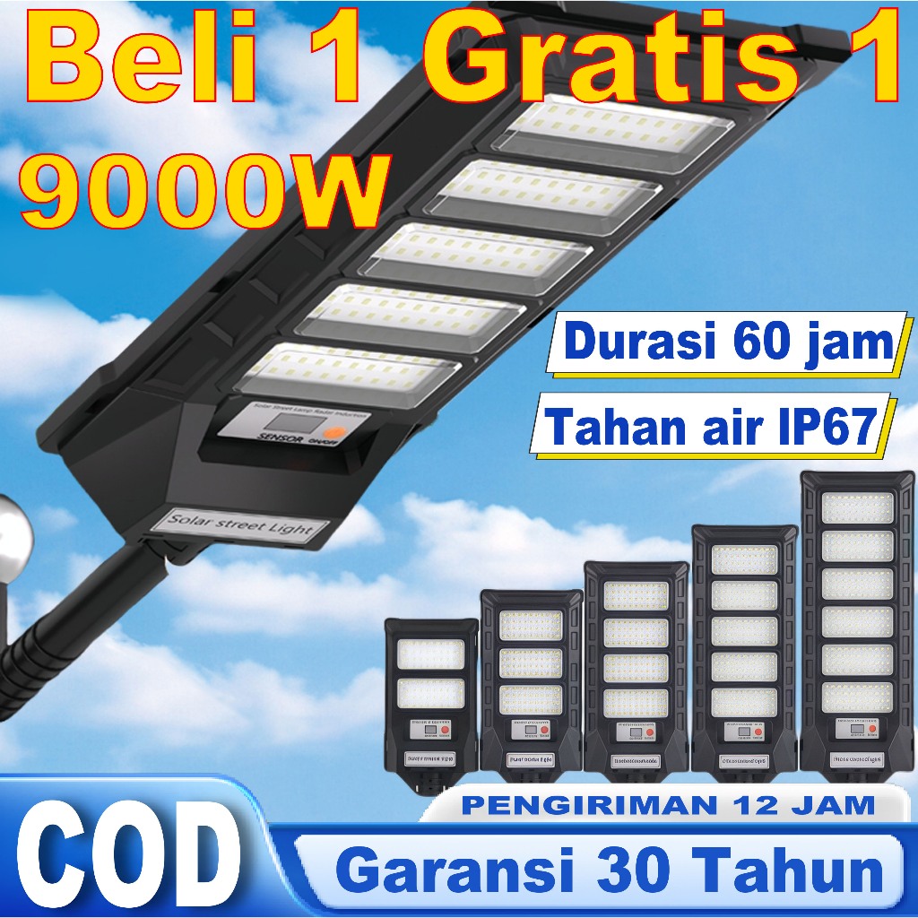 RESDEKAH - [Garansi 30 tahun] Lampu jalan tenaga surya Lampu tenaga surya outdoor otomatis nyala