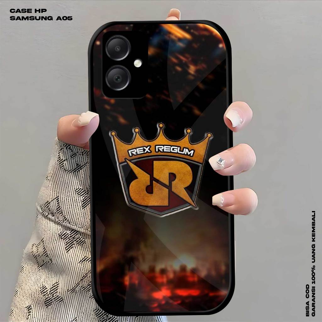 Case Killau Glossy Samsung A05 Casing Plate Kaca Motif RRQ Terbaru Neko Case