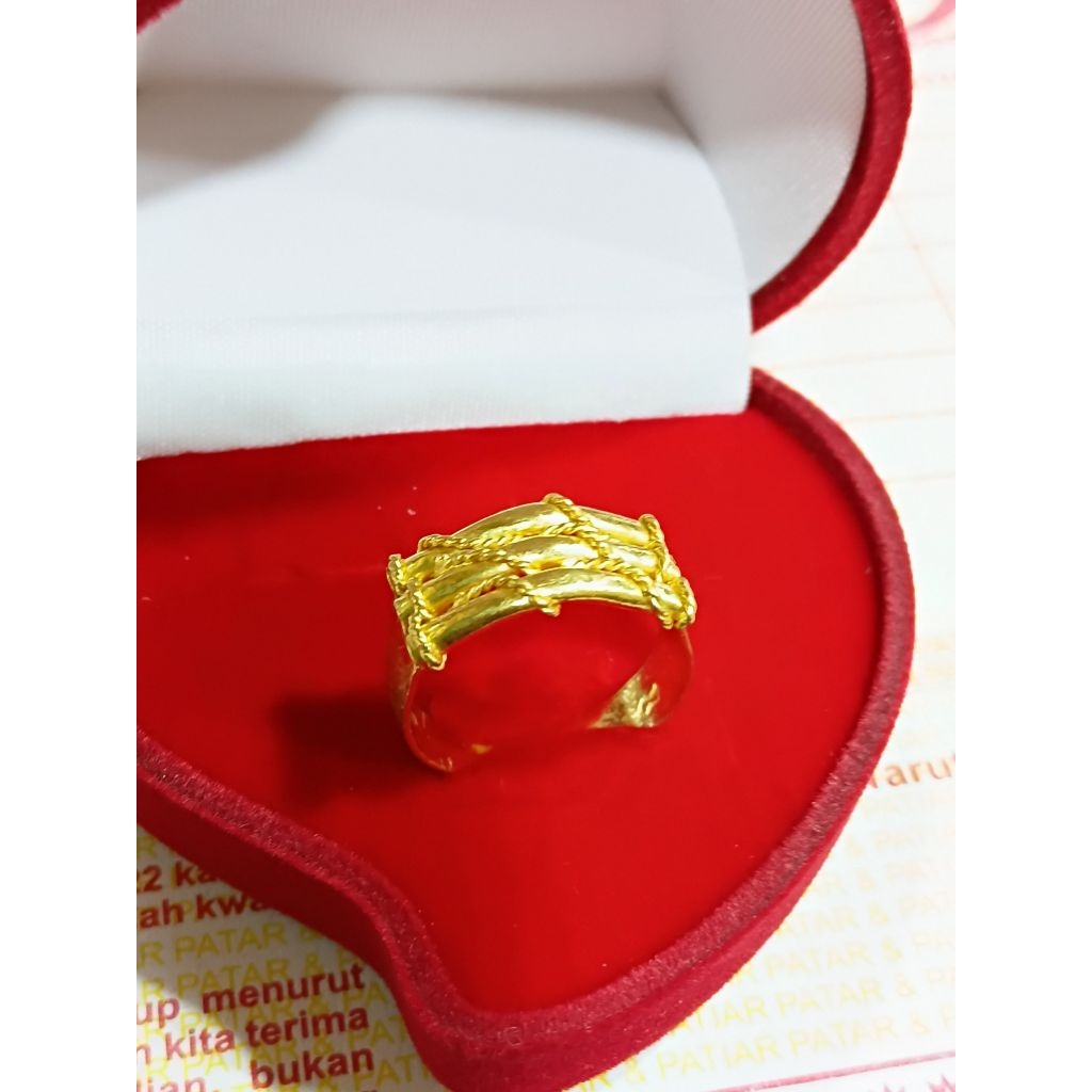 Emas LM 99,9% (24K)  Cincin Bambu