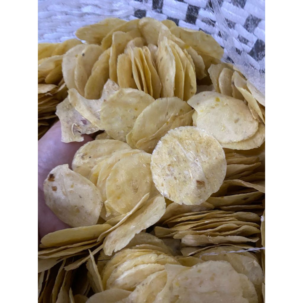 

Kerupuk Opak Mentah kerupuk kancing Medan (halal)