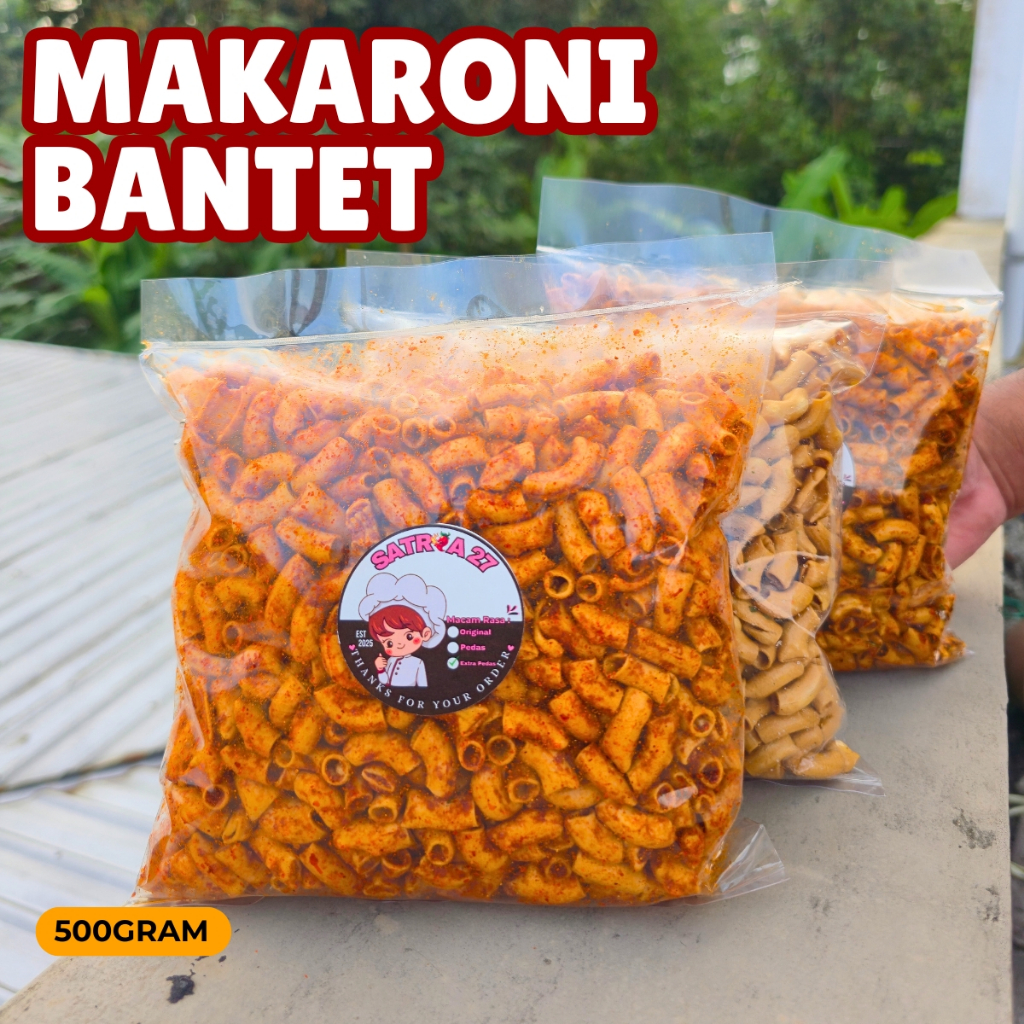 

500 GRAM MAKARONI BANTET BANTAT PEDAS KHAS TASIKMALAYA