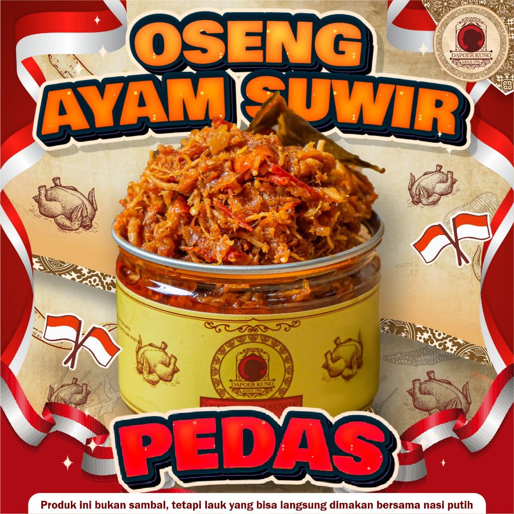 

Dapoer Kuno - Oseng Ayam Suwir Pedas 250gr