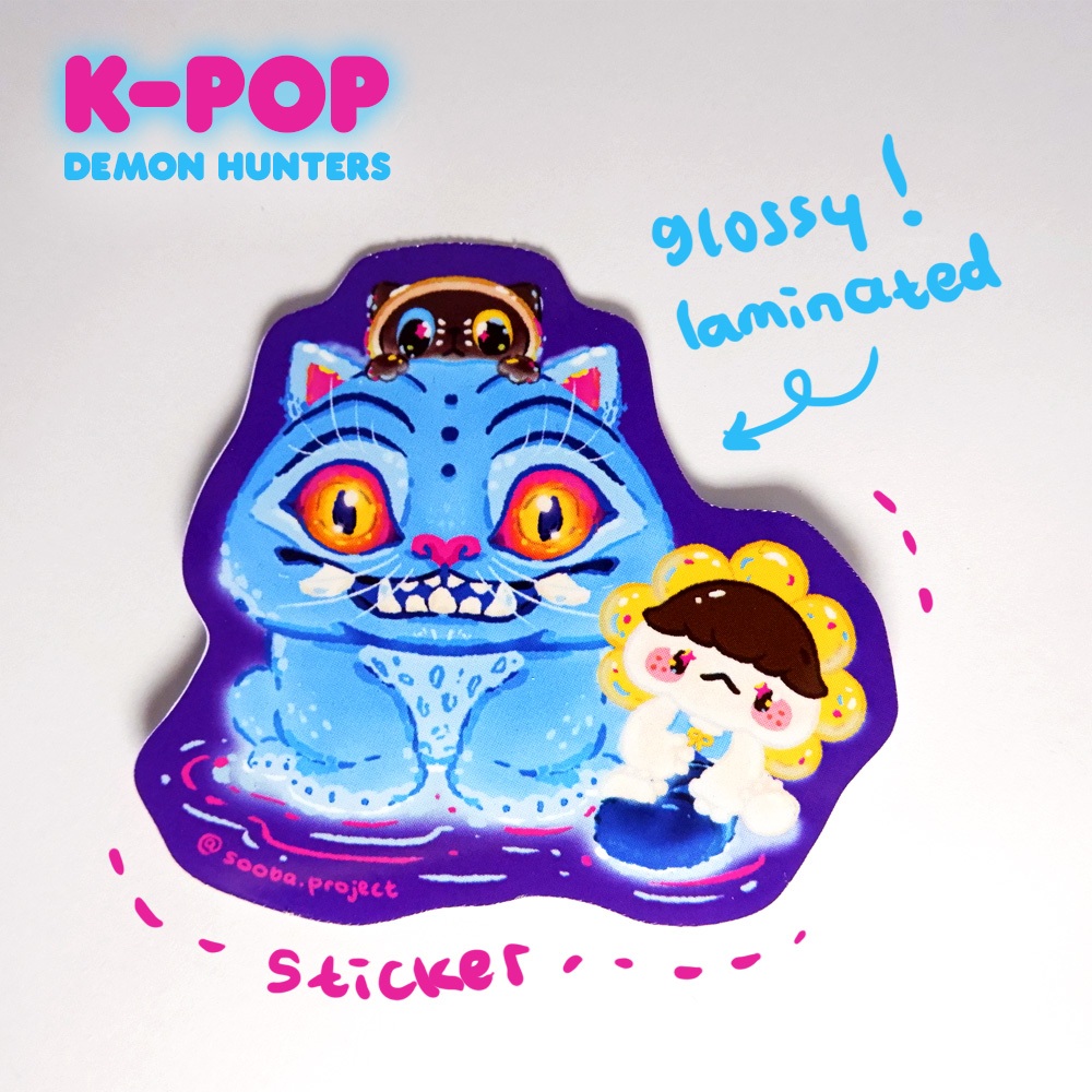

Sooba | Derpy the Tiger Sticker Glossy | Stiker K-POP Demon Hunters