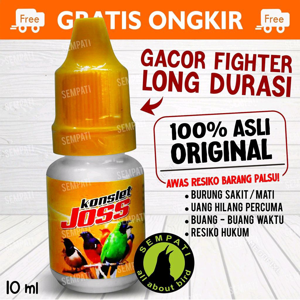 Konslet Joss Vitamin Penggacor Burung Murai Lovebird Kacer Kenari Suplemen satu perbotol