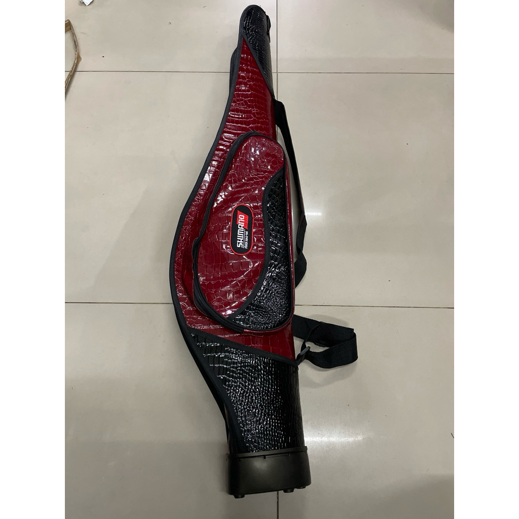 Tas Joran Pancing Kulit Shimano Jumbo Isi 2+ Bahan Kulit Premium