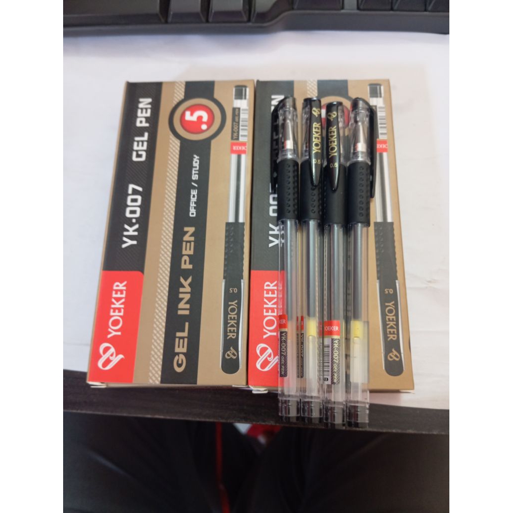 

1 Kotak Pulpen/ Pena/ Ballpoint Gel Ink Merk YOEKER