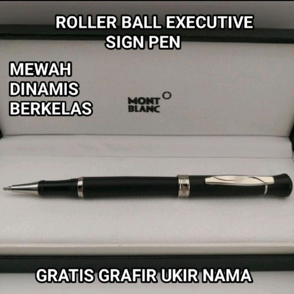 

Ballpoint Mewah Exlusive Branded Monblank Roller Ball Sign Pen Gratis Grafir Ukir Nama Dan Box Exlusive