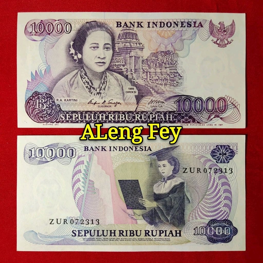 uang kuno 10.000 Rupiah Kartini 1985