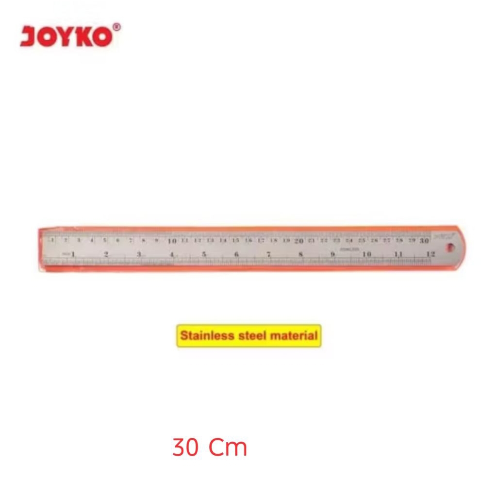 

Penggaris/Mistar/Rol Joyko ST30, Stainless Tebal dan Kuat