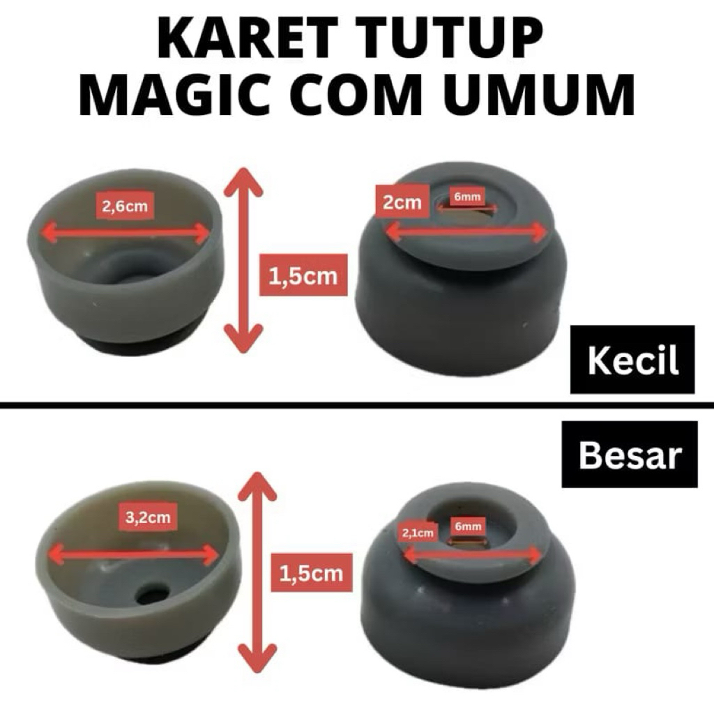 Karet Tutup Magic com (Bagian Tengah tutup) | Karet tengah tutup Magic com