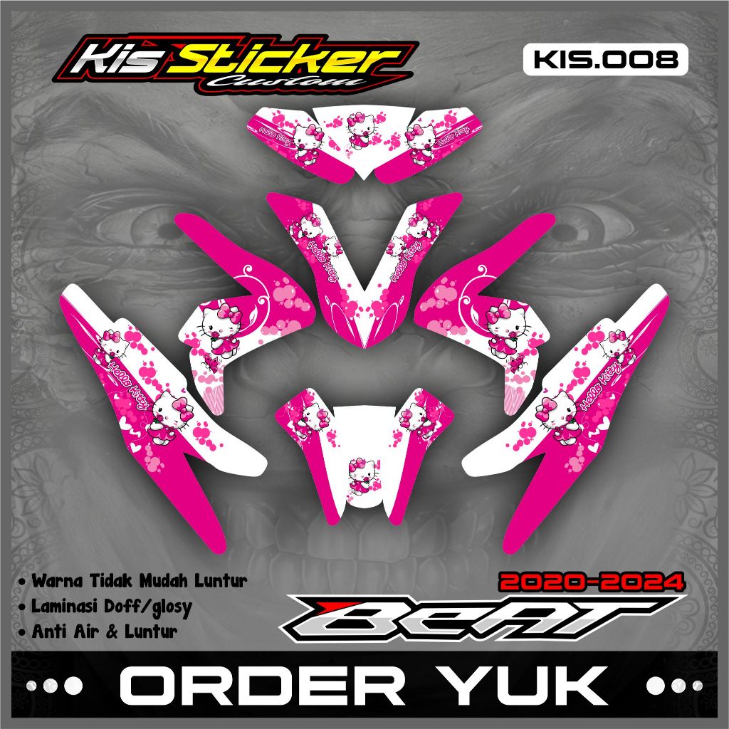 Stiker Decal Beat Deluxe 2020-2023 Full Body - Decal Sticker Honda Beat Deluxe 2020-2023 Motif Hello